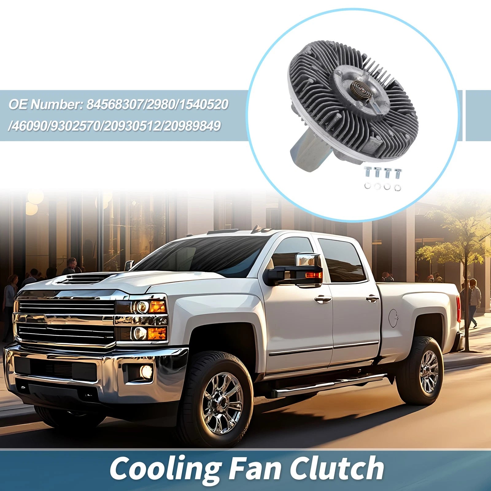 Engine Cooling Fan Clutch for Chevrolet Silverado 1500 V8 6.0L (2011–2013) No. 84568307