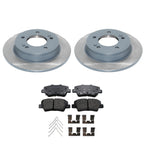 Set of 2 DuraGo Rear Rotors & Akebono ProACT Ceramic Pads for Elantra GT (2013–2017)