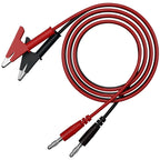 4mm Banana to Crocodile Clip Cable Set of 2 - Red Black Color Coding