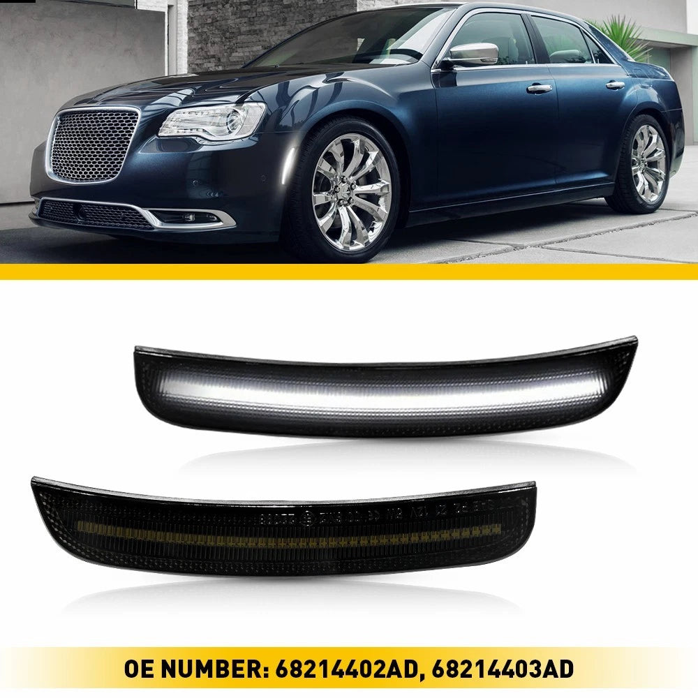 2X Front Bumper Reflector Side Marker Lights for Chrysler 300 (2015–2023)