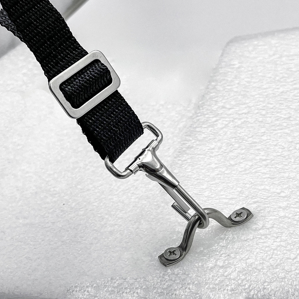 2X Adjustable Bimini Top Tie Down Webbing Straps with Snap Hooks for Boat