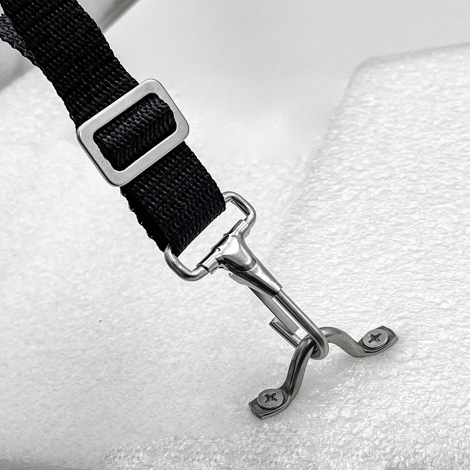 2X Adjustable Bimini Top Tie Down Webbing Straps with Snap Hooks for Boat