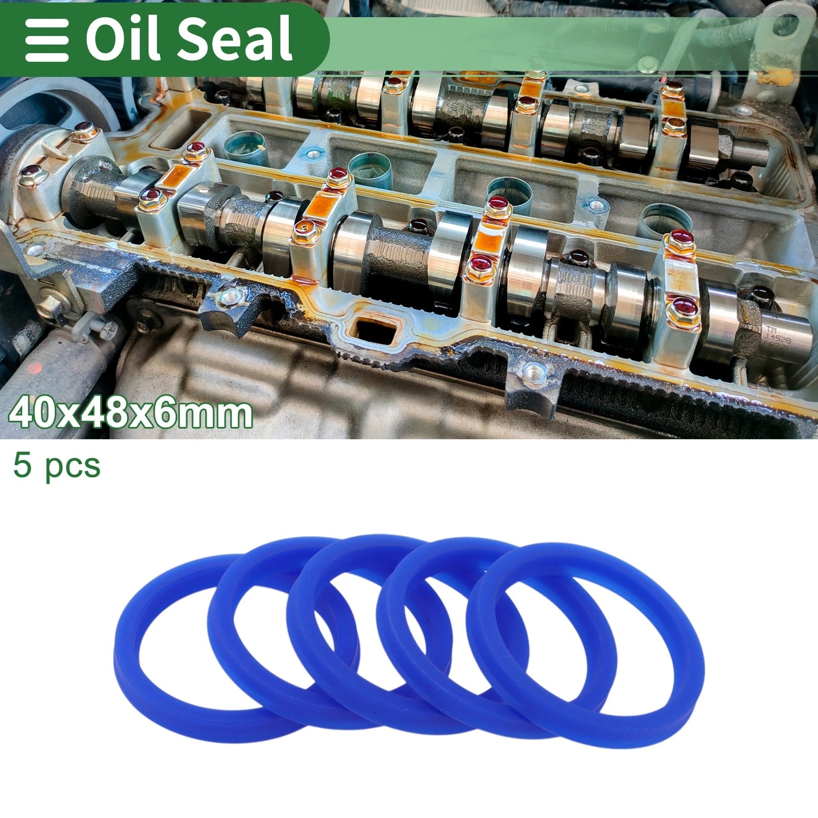 Set of 5 Oil Seal Rotary Shaft Seal 40x48x6mm for Various Models