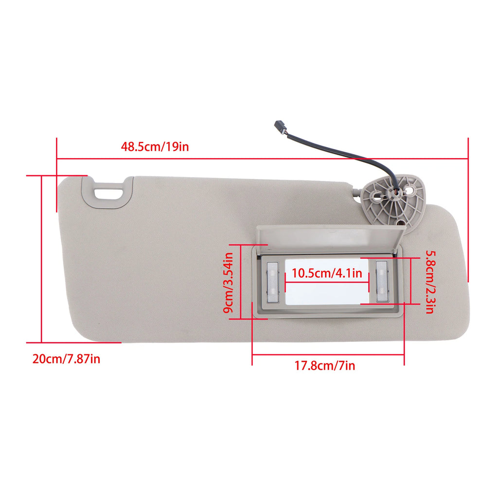 Sun Visor with Lights for Dodge Ram 1500 2013-2021, 2500 3500 2013-2018