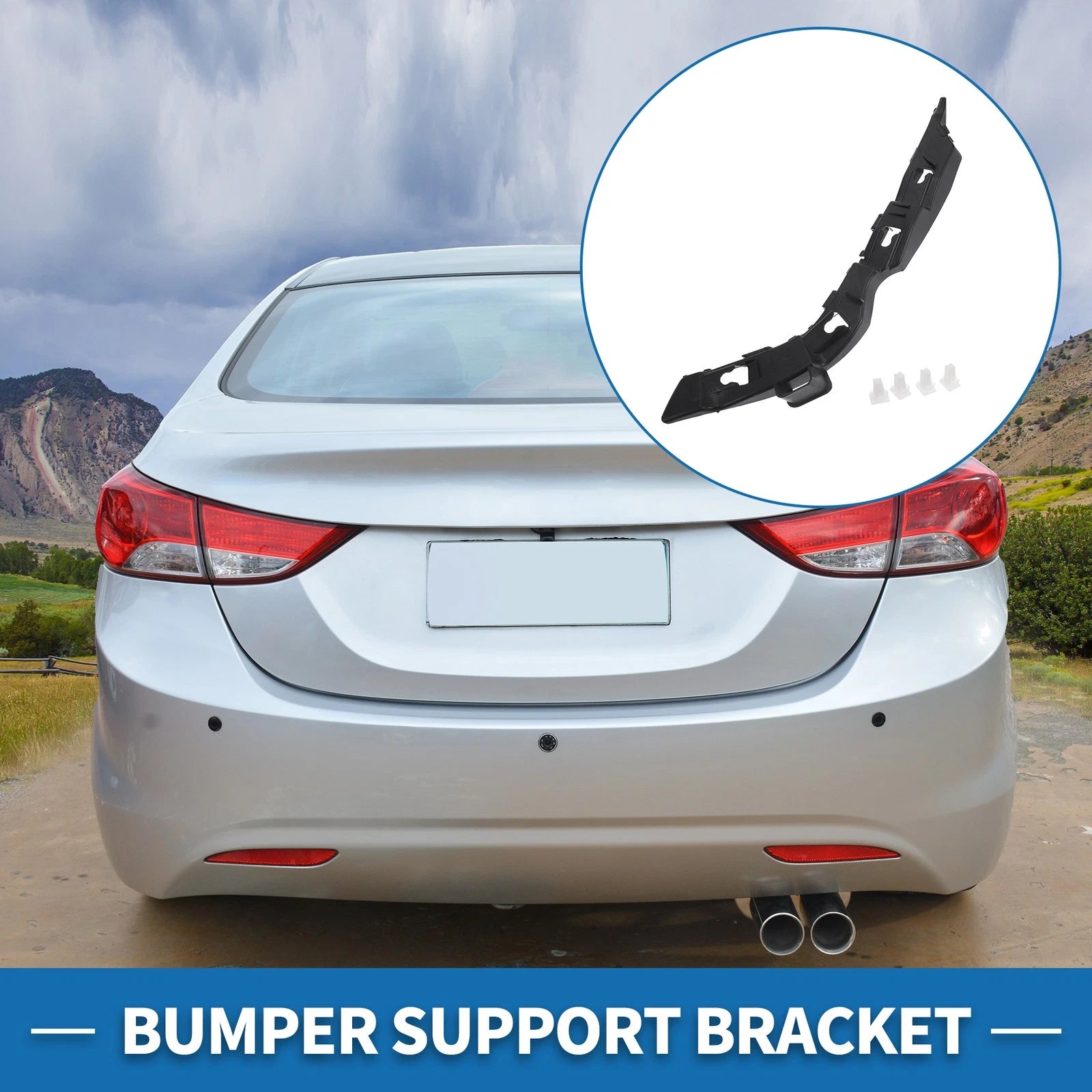 Left Rear Bumper Retainer Bracket No. 86613A7500 for Kia Forte5 (2014–2018)
