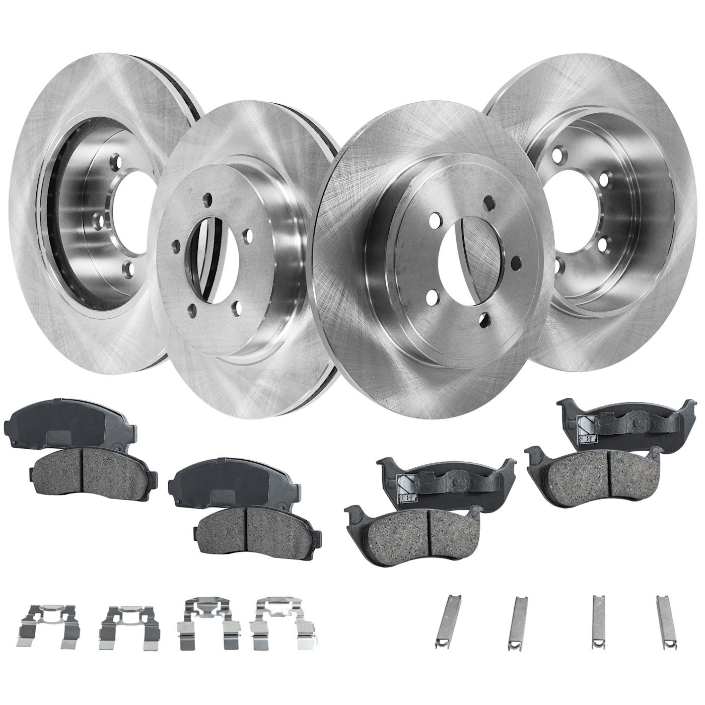 Brake Disc Rotor and Pad Kit for Ford Explorer, Mountaineer (2002–2004)