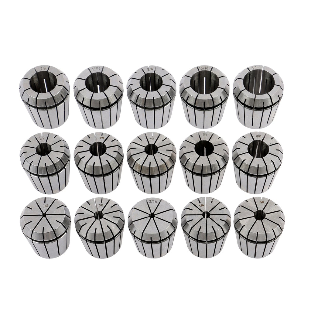 15-Piece Collet Set R8 ER40 for CNC Milling Lathe