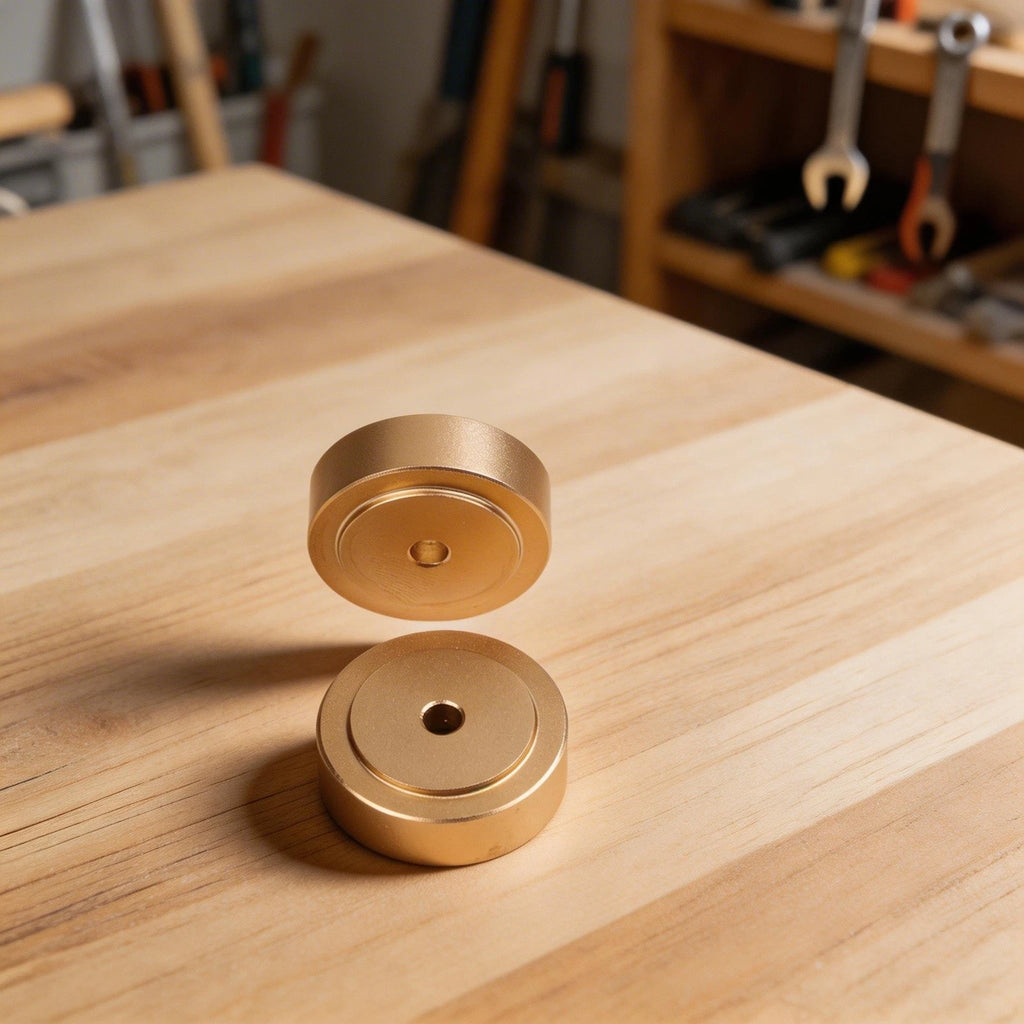4X Brass Gold Board Feet with Non-Slip Pads for Wooden Chopping Boards