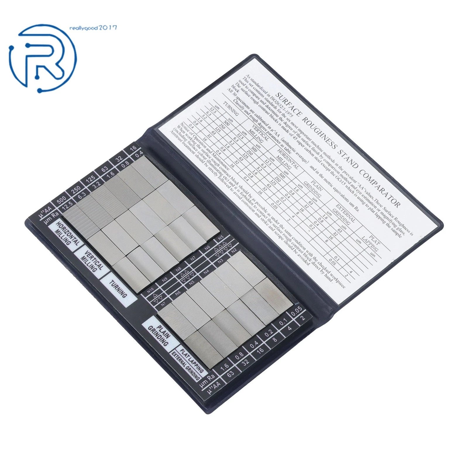 30-Pack Surface Roughness Comparator Gauge Set