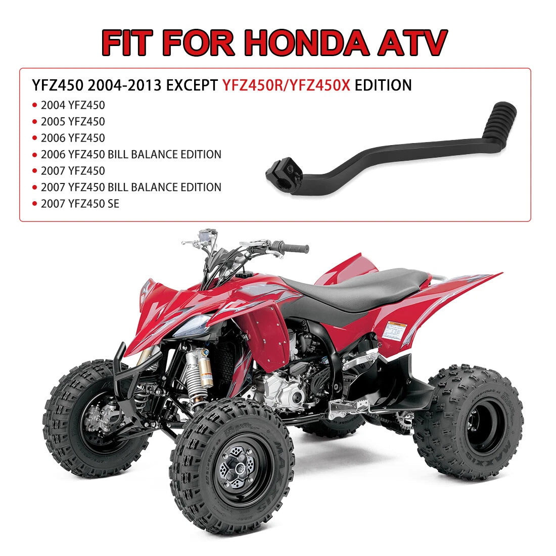 Shifter Shift Lever Pedal for Yamaha YFZ450 (2004–2013)