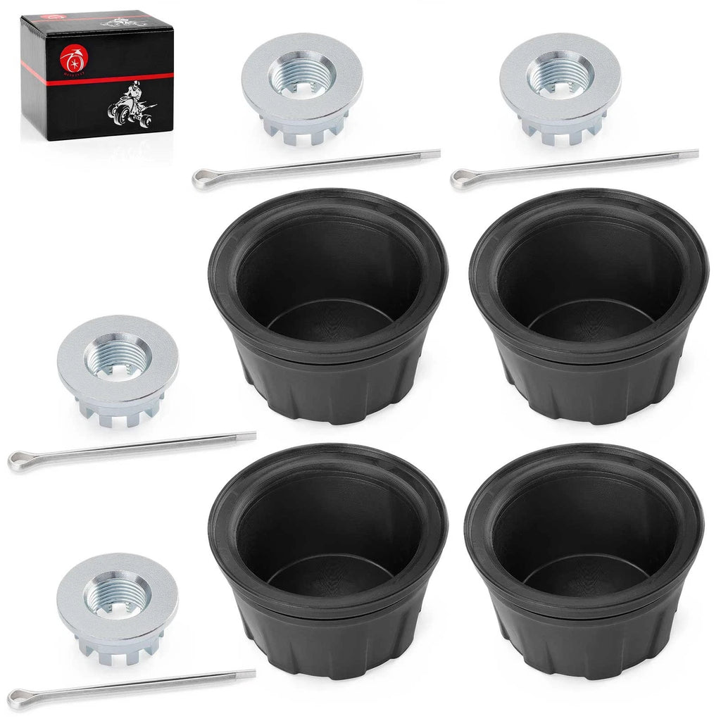 4X Wheel Center Caps w/ Nuts for Honda FourTrax TRX200 TRX200D 1990–1997