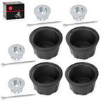 4X Wheel Center Caps w/ Nuts for Honda FourTrax TRX200 TRX200D 1990–1997