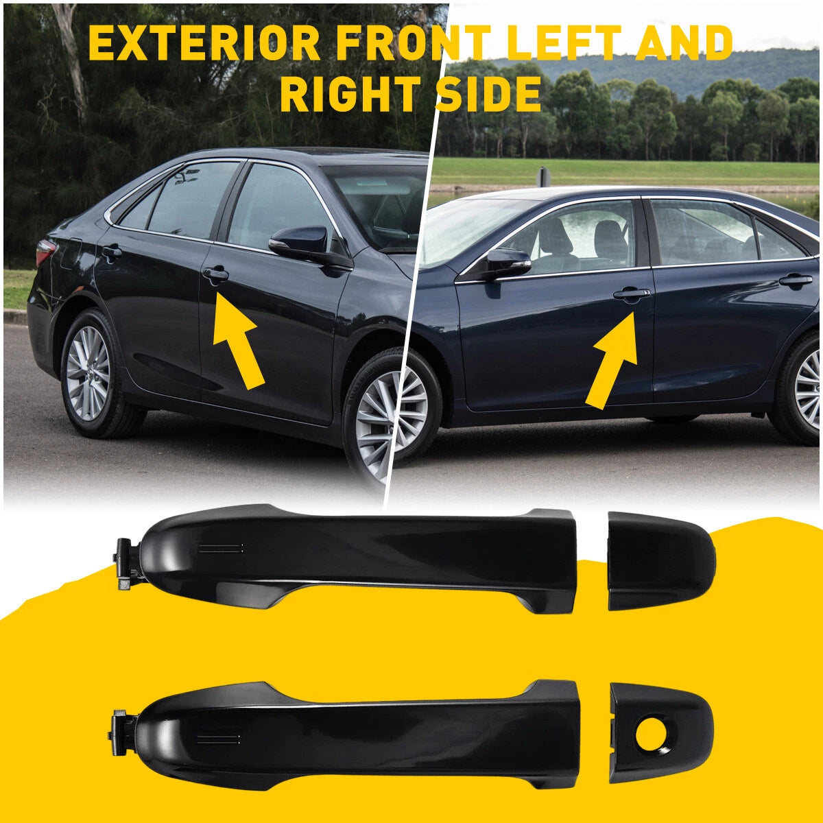 Set of 4 Exterior Door Handles for Toyota Camry (2012–2017)