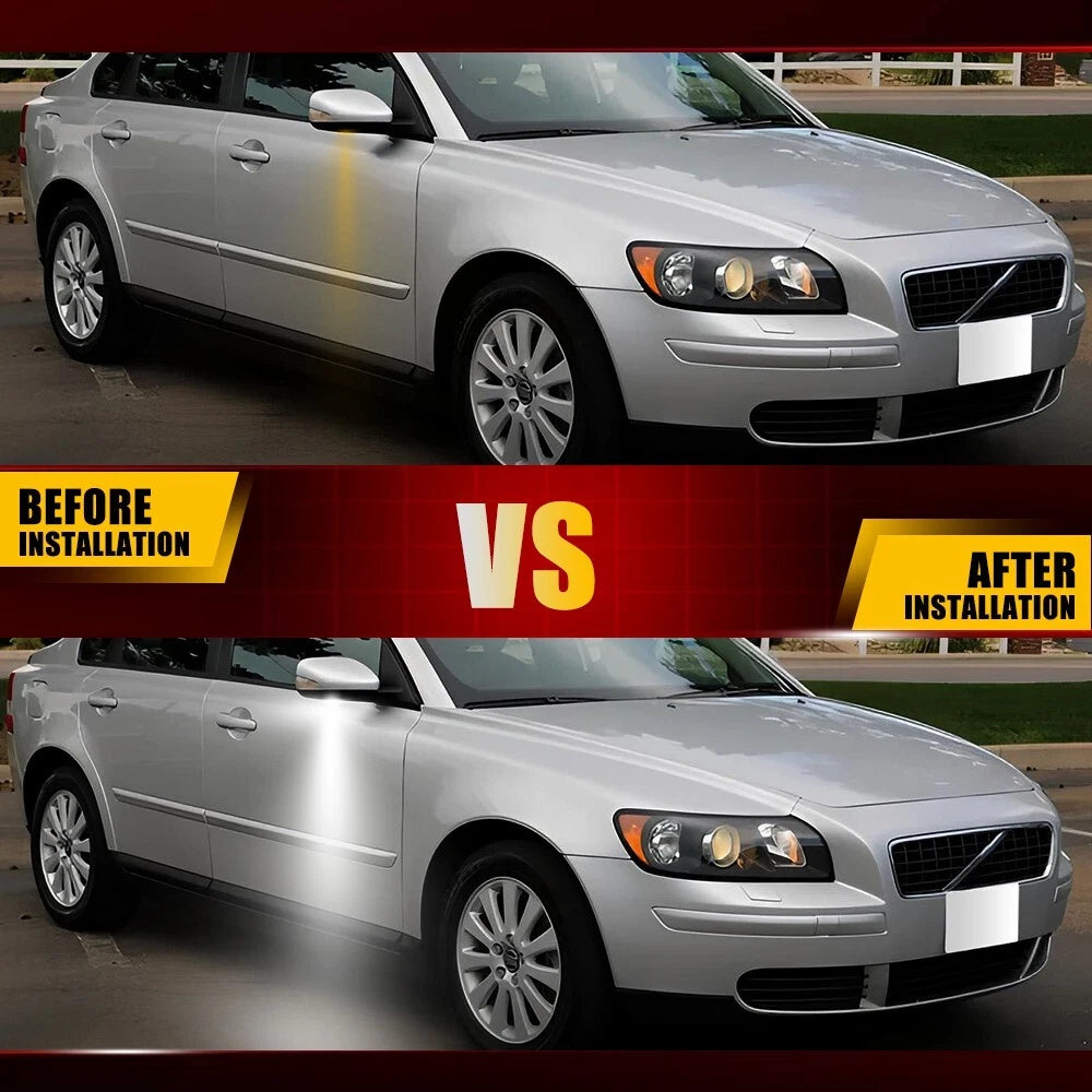 2X LED Under Mirror Puddle Light for Volvo XC90 S40 S60 V50 V60 C30