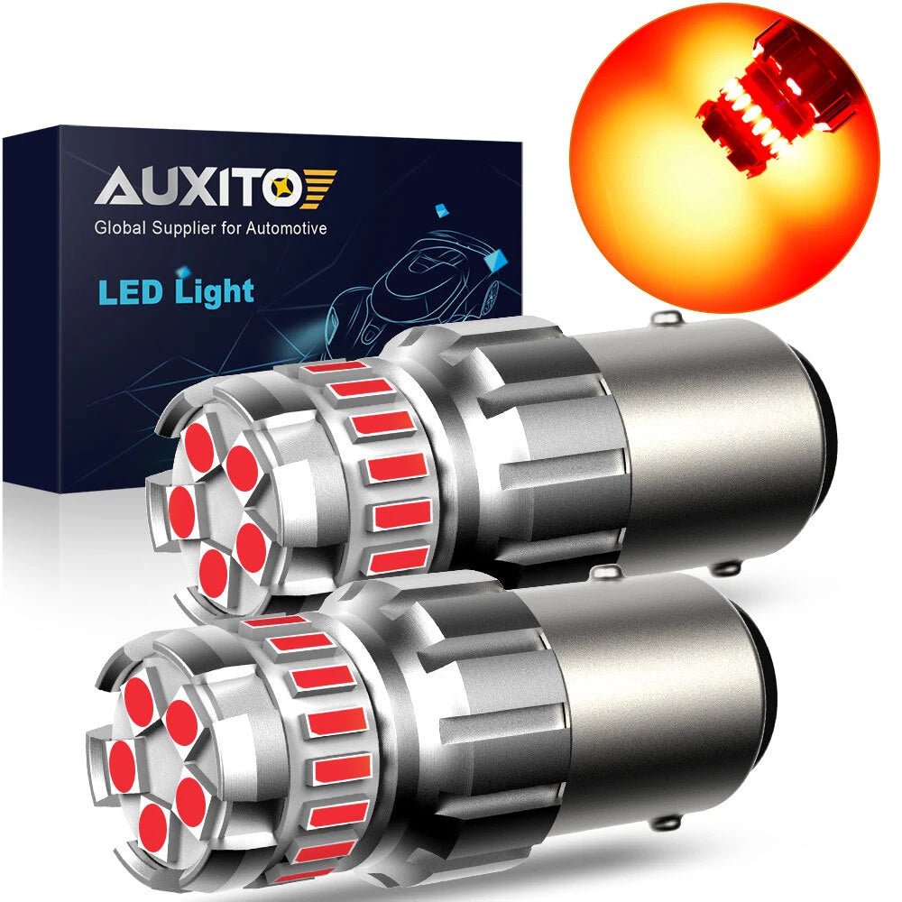 2X Red LED Tail Brake Backup Turn Signal Light Bulb for Make Model 