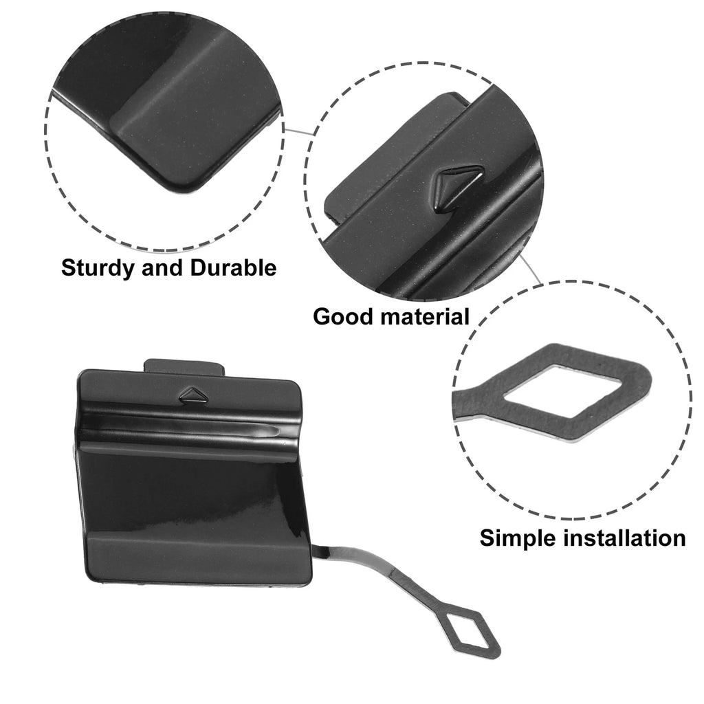 Tow Eye Hook Cover Cap for BMW 550i (2011–2013) - Black