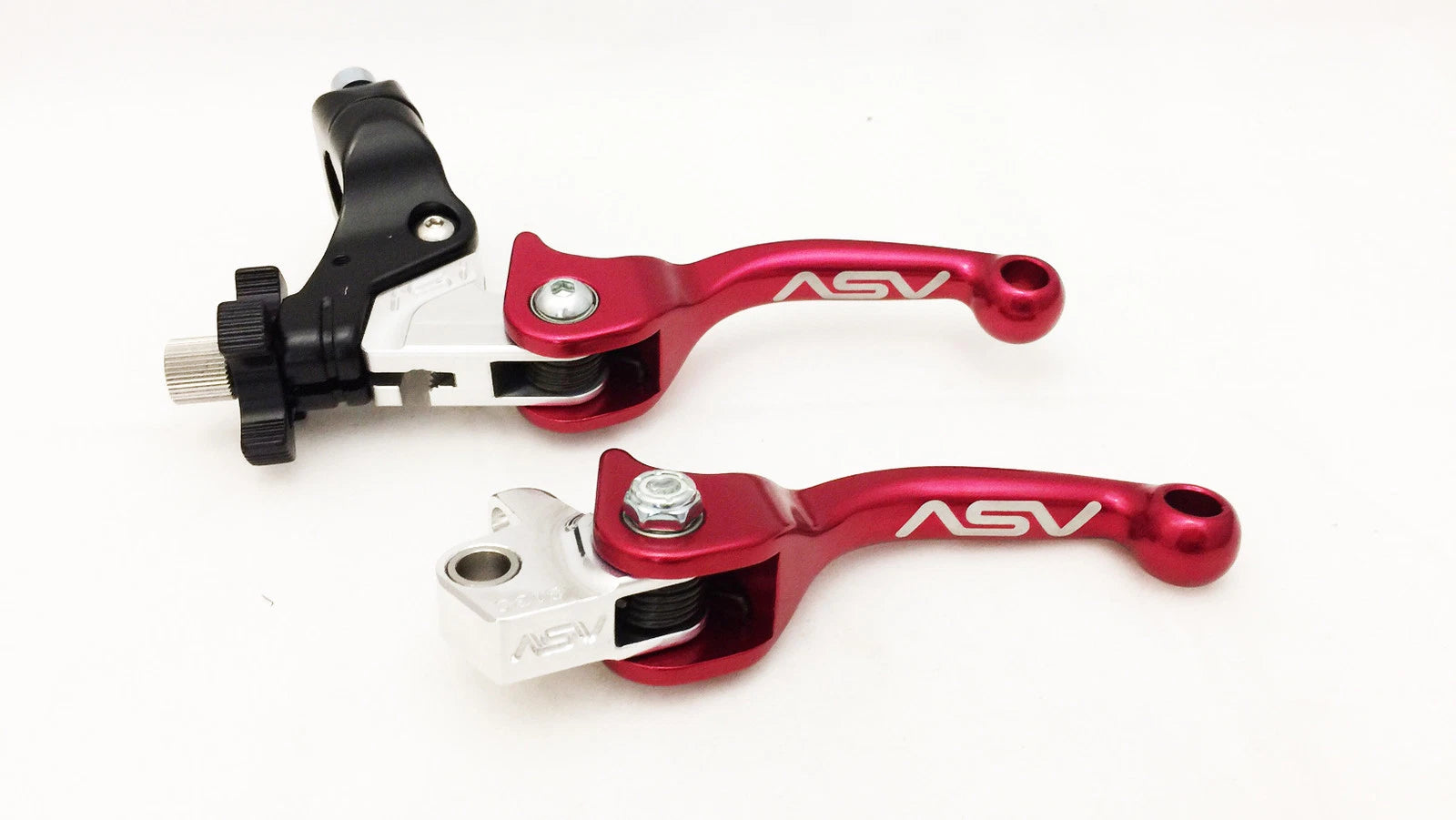 ASV F3 Shorty Front Brake Clutch Perch Levers Red for YZ 125 250 (2002–2023)