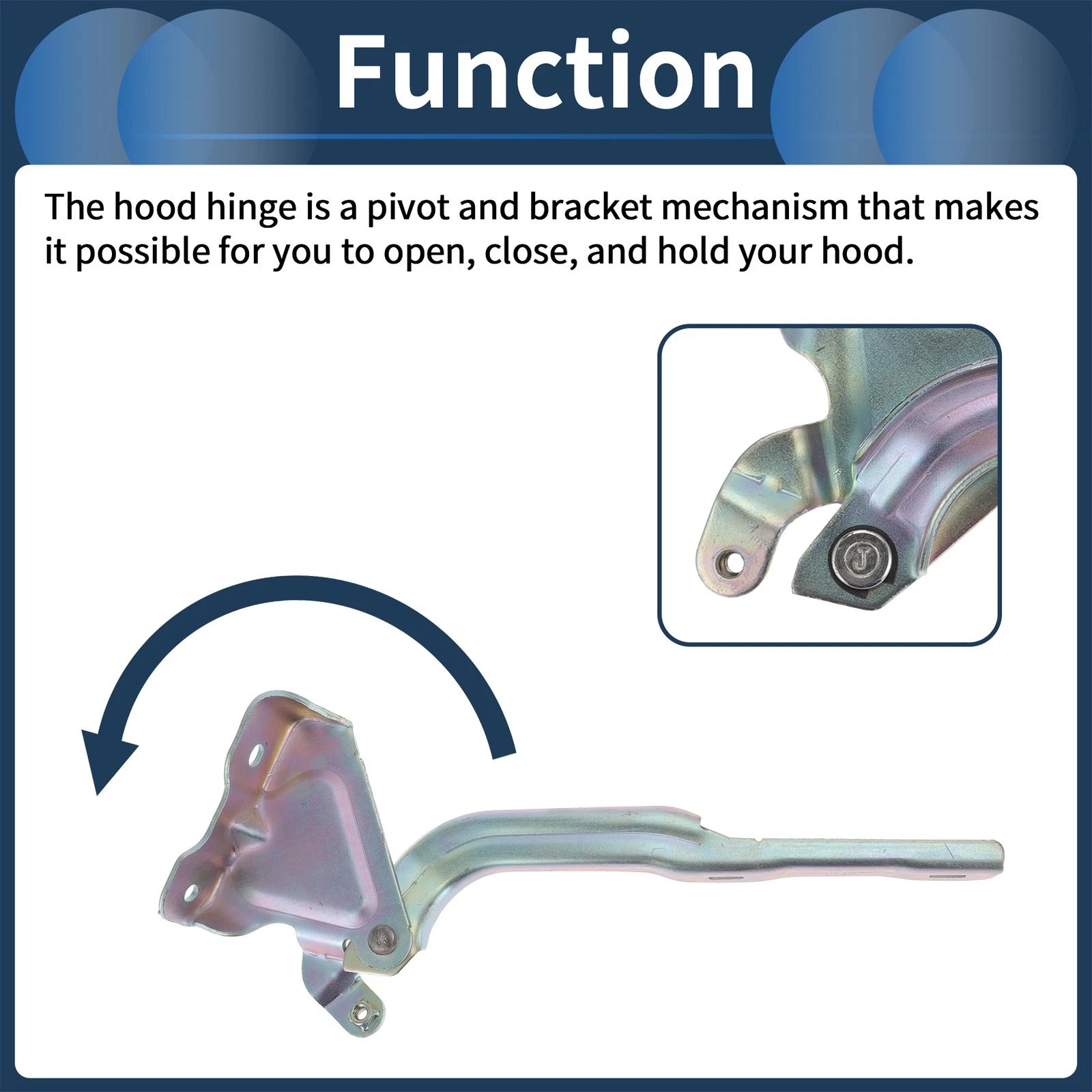 Hood Hinges for Chevrolet Trax (2015–2021) No. 95421580, 1 Pair