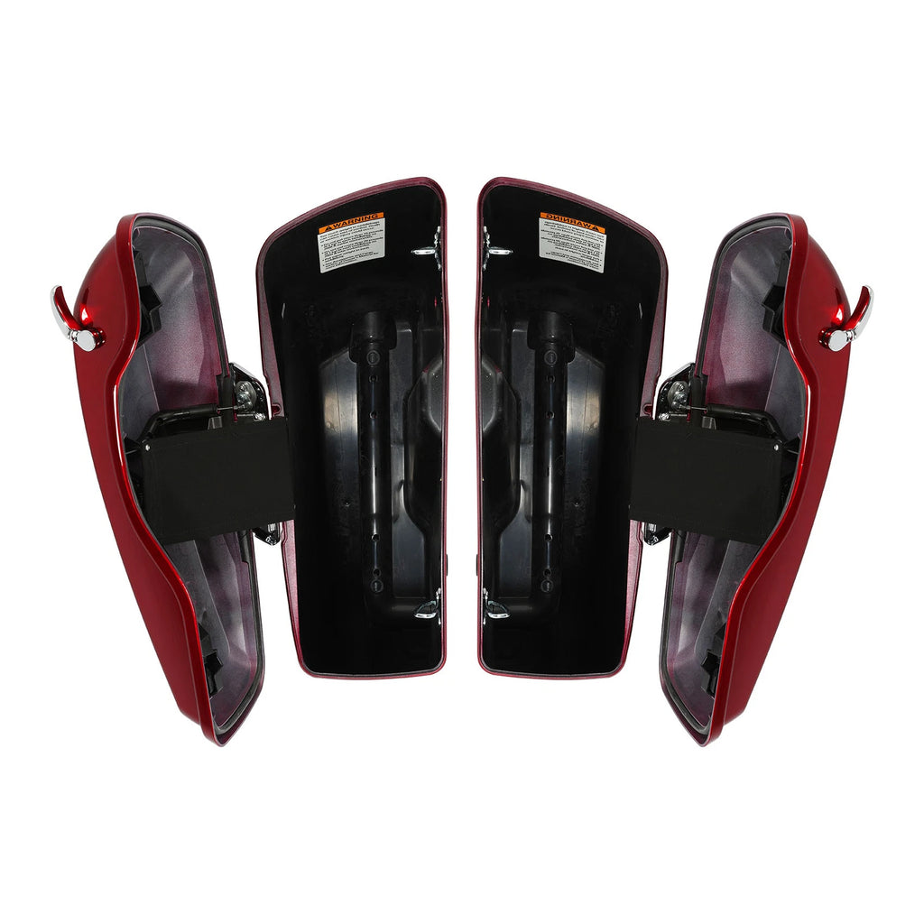 4" Hard Extended Saddlebag for Harley Street Glide (2014–2023) Velocity Red Sunglo