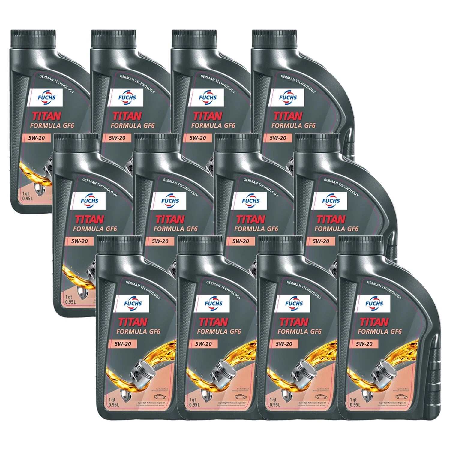 12X Fuchs TITAN FORMULA GF-6 SAE 5W-30 Fully Synthetic Engine Oil