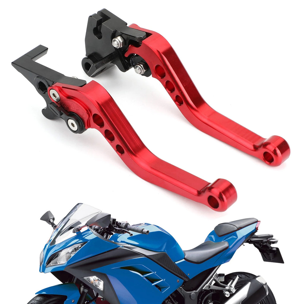 Brake Clutch Levers for Kawasaki Ninja 250 300 (2013–2018) Red