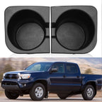 Set of 2 Center Console Cup Holder Inserts for Toyota Tacoma (2005–2017) Black