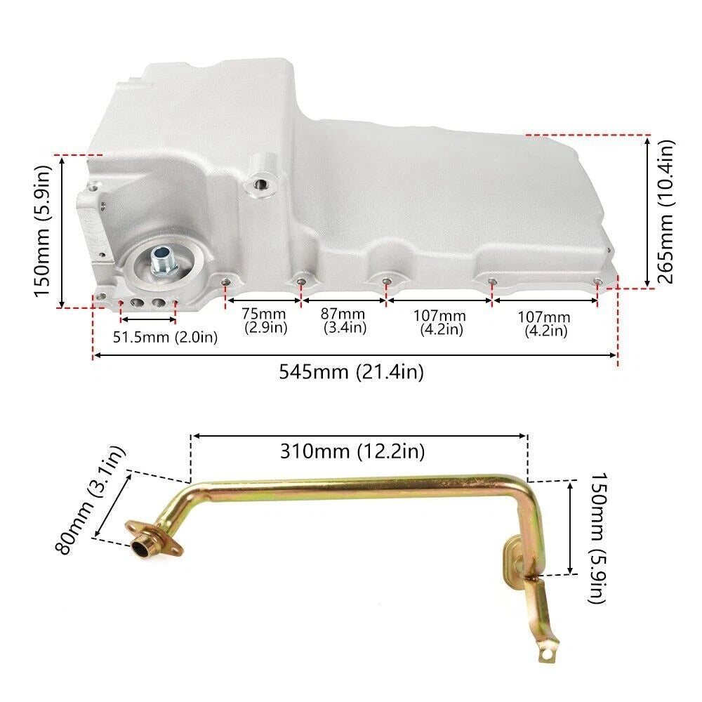 LS Swap Low Profile Oil Pan Kit for LS1 LS2 LS3 Engine