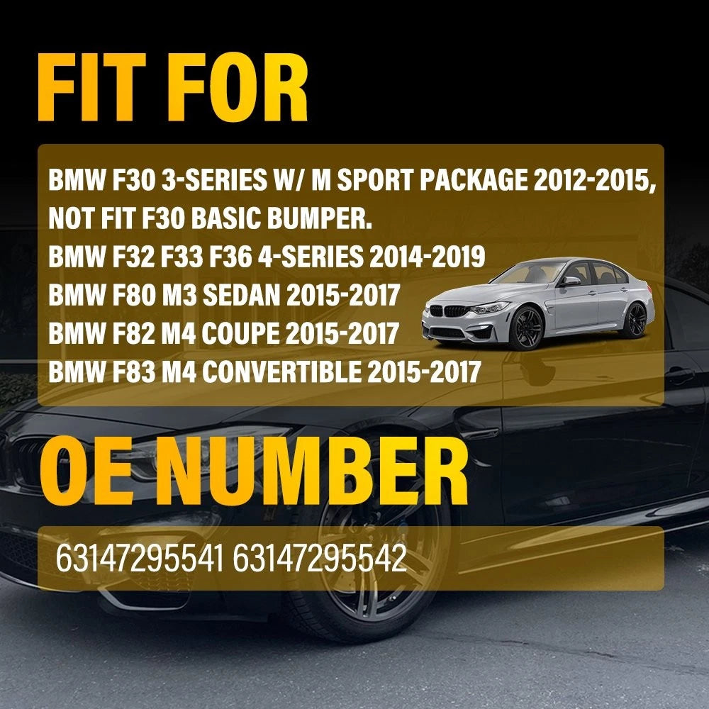 Set of 2 Front Bumper Reflectors for BMW F30 3 Series (2012–2019)
