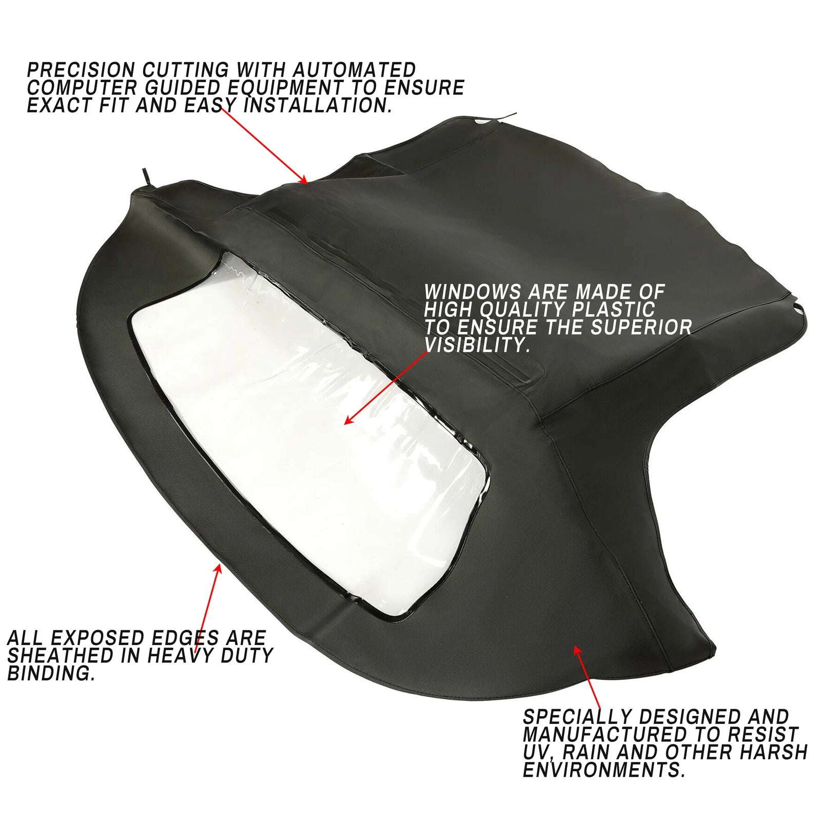 Convertible Soft Top Replacement with Plastic Window for BMW Z3 E36 (1996–2002)