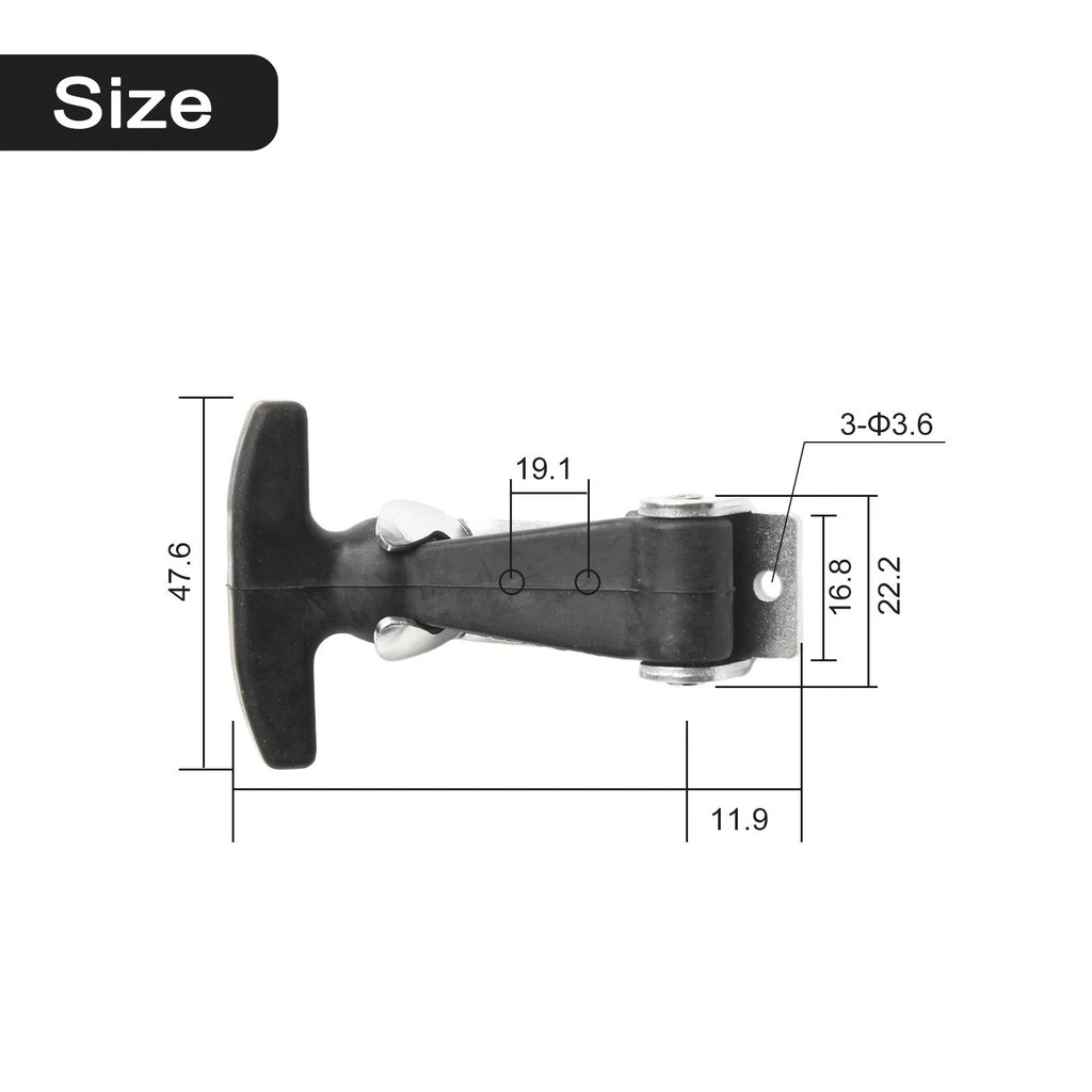 Elastic Stainless Steel Rubber Hood Catch for Universal Applications (4" - 7")