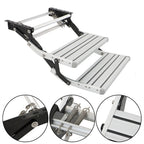 2X Retractable Two Step Platform Steps for RV Camper