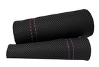 Door Panel Insert PVC Carbon Cover for Ford Mustang (2015–2020) Purple Stitch