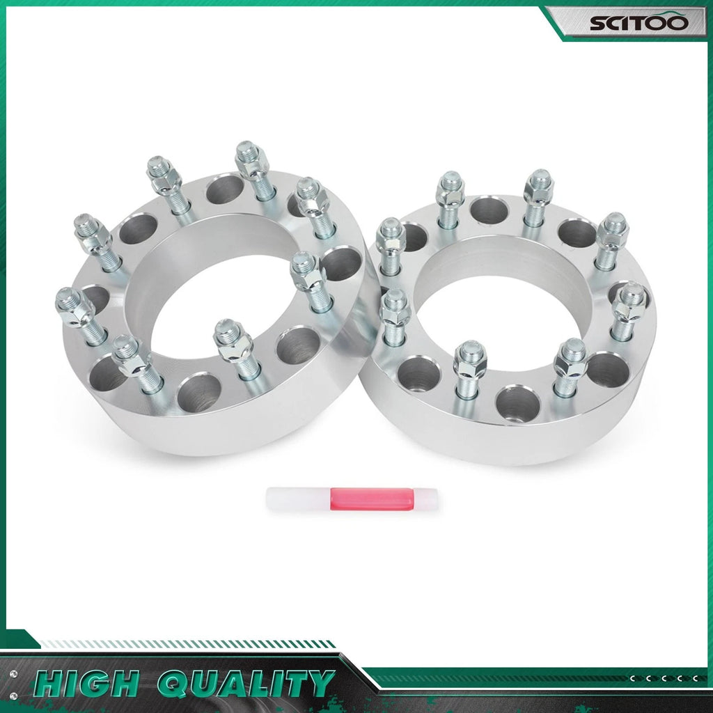 2X 2" Wheel Adapters 8x180 to 8x170 14x1.5 for Chevrolet Silverado 2500 3500 (2001–2023)