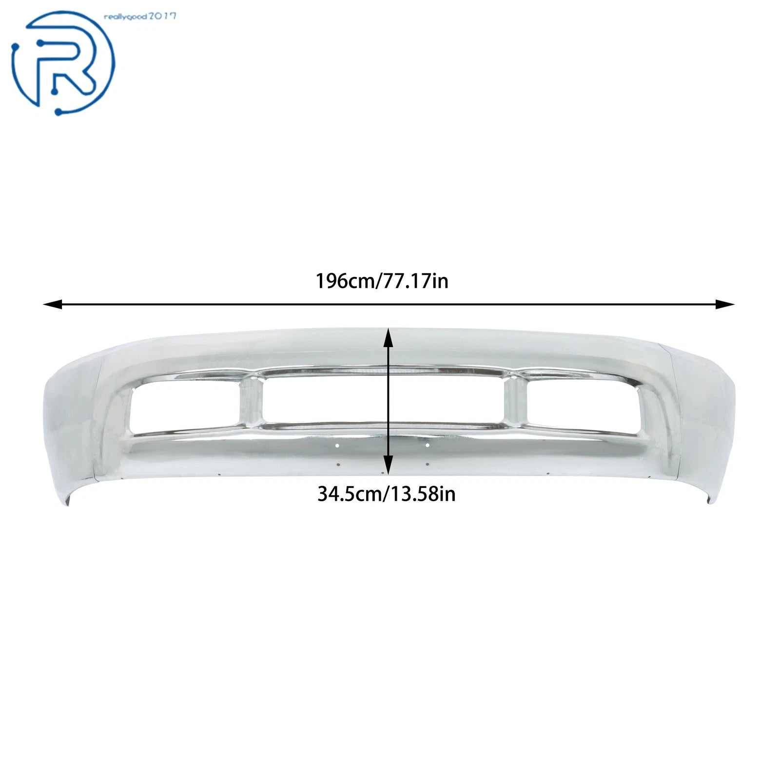 Front Bumper Face Bar for Ford F250 F350 (1999-2004) Electroplated