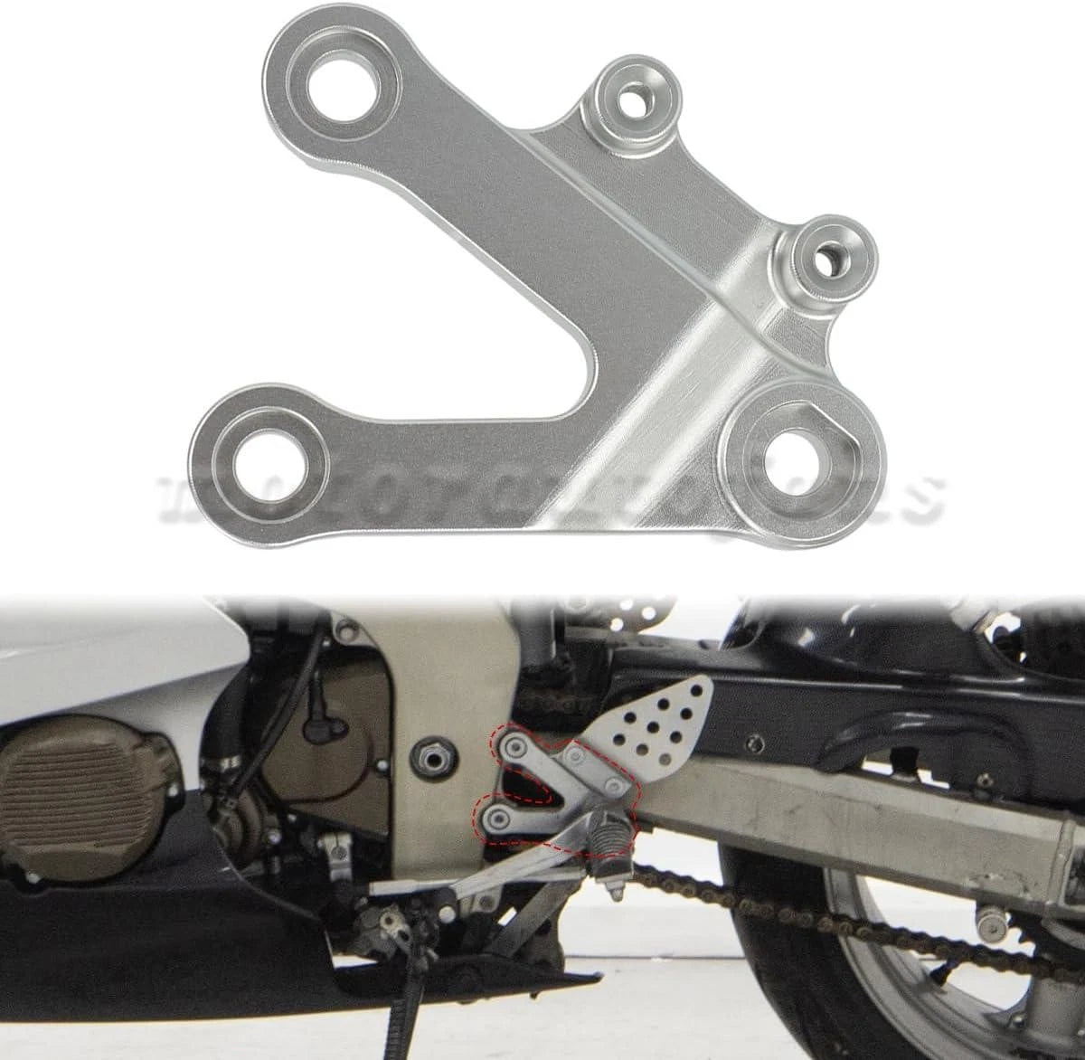 Front Left Foot Peg Support Bracket 35011-1874 for Kawasaki ZX-6R, ZX-9R, ZZR600 (1995–2006)