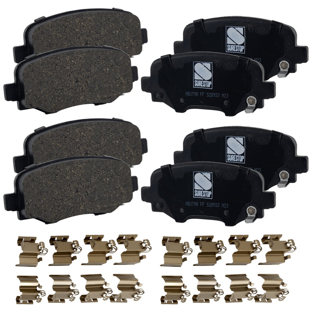 Set of Rear Brake Pads for Jeep Cherokee (2016–2017)