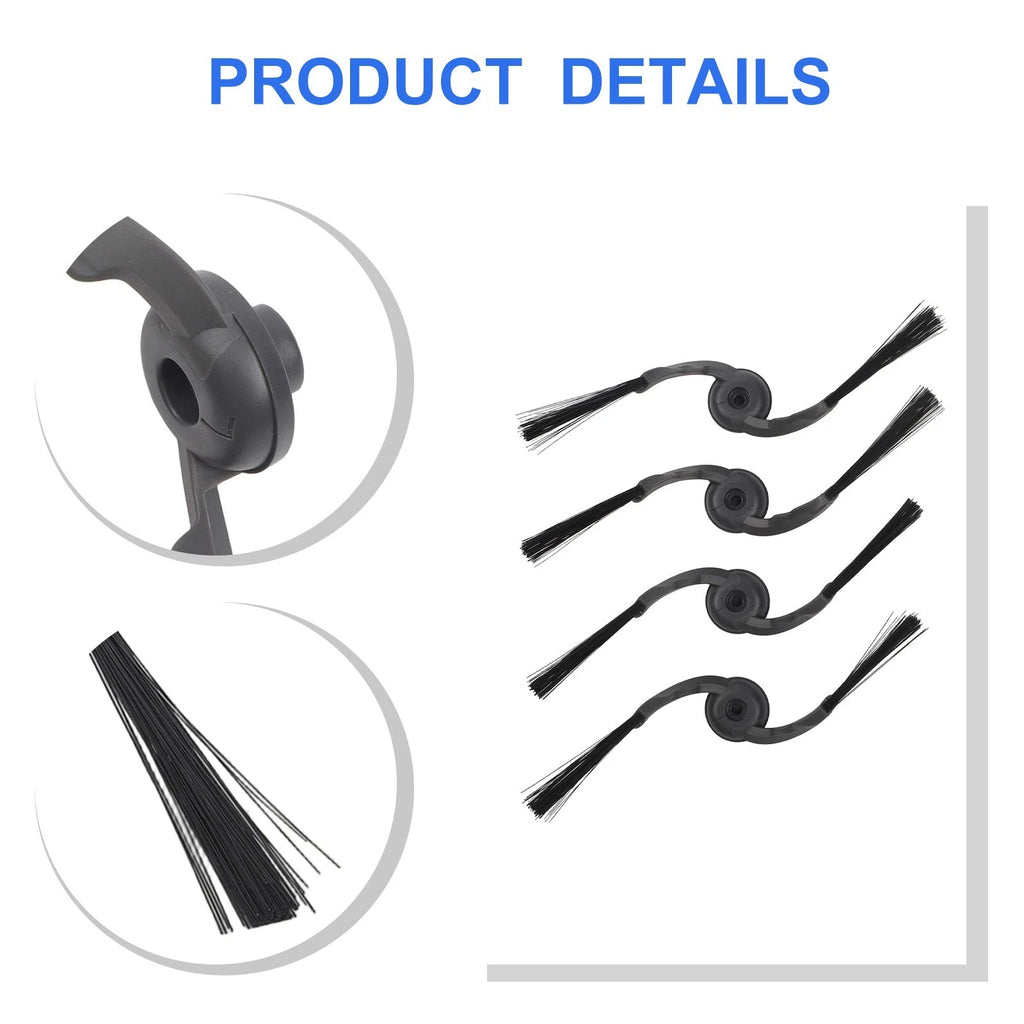 Set of 4 Side Brushes for ILIFE A30 A30pro Robot Vacuum Cleaner