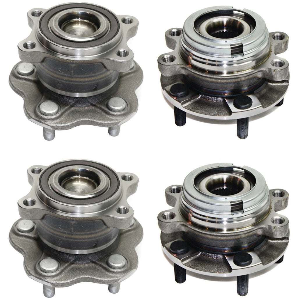 Wheel Hubs for Nissan Altima (2007–2018) Front & Rear with Bearings