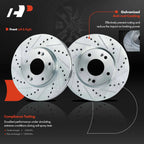 Front Drilled Brake Rotors & Ceramic Pads for Hyundai Elantra (2011–2016)