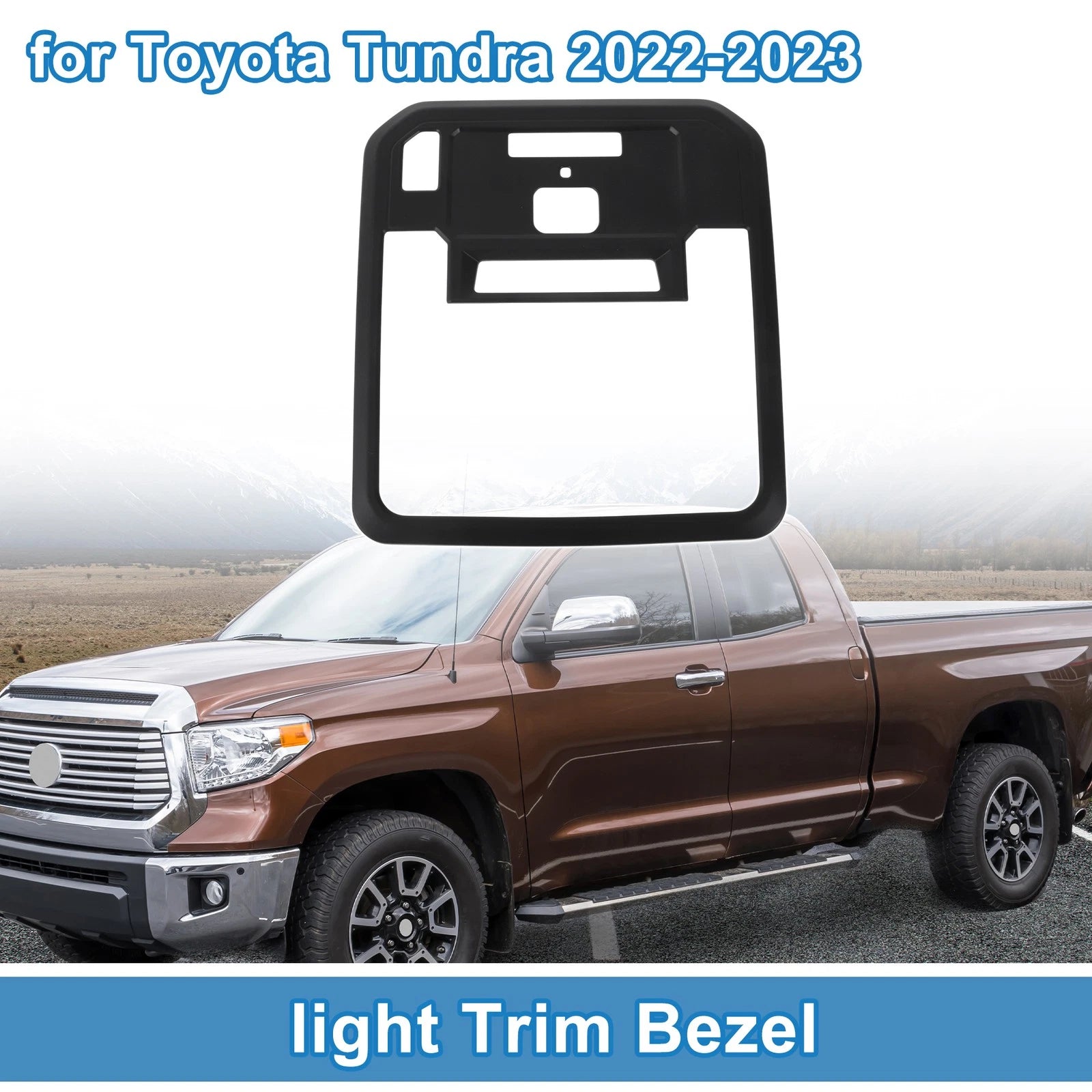 Front Row Headlight Trim Bezel for Toyota Tundra (2022–2023) Matte Black