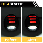 2pcs License Plate Light White Red for Ford F-150 F-250 F-350 (1990–2001)