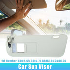 Front Left Sun Visor for Mazda 3 (2010–2013) BBM2-69-320C-75 BBM3-69-320C-75 Gray