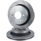 Rear Drilled Slotted Brake Rotors for Ford F-150 Lobo (2012–2014)