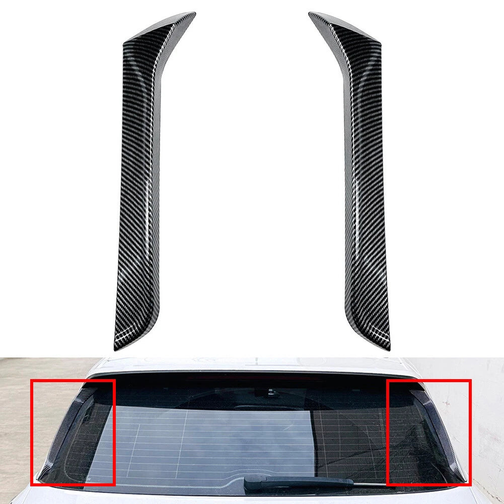 Carbon Fiber Look Rear Window Spoiler Wings for VW T-ROC (2017–2024)
