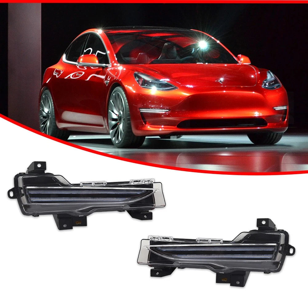 Switchback LED Sequential Signal Fog Lights for Tesla Model 3, Model Y