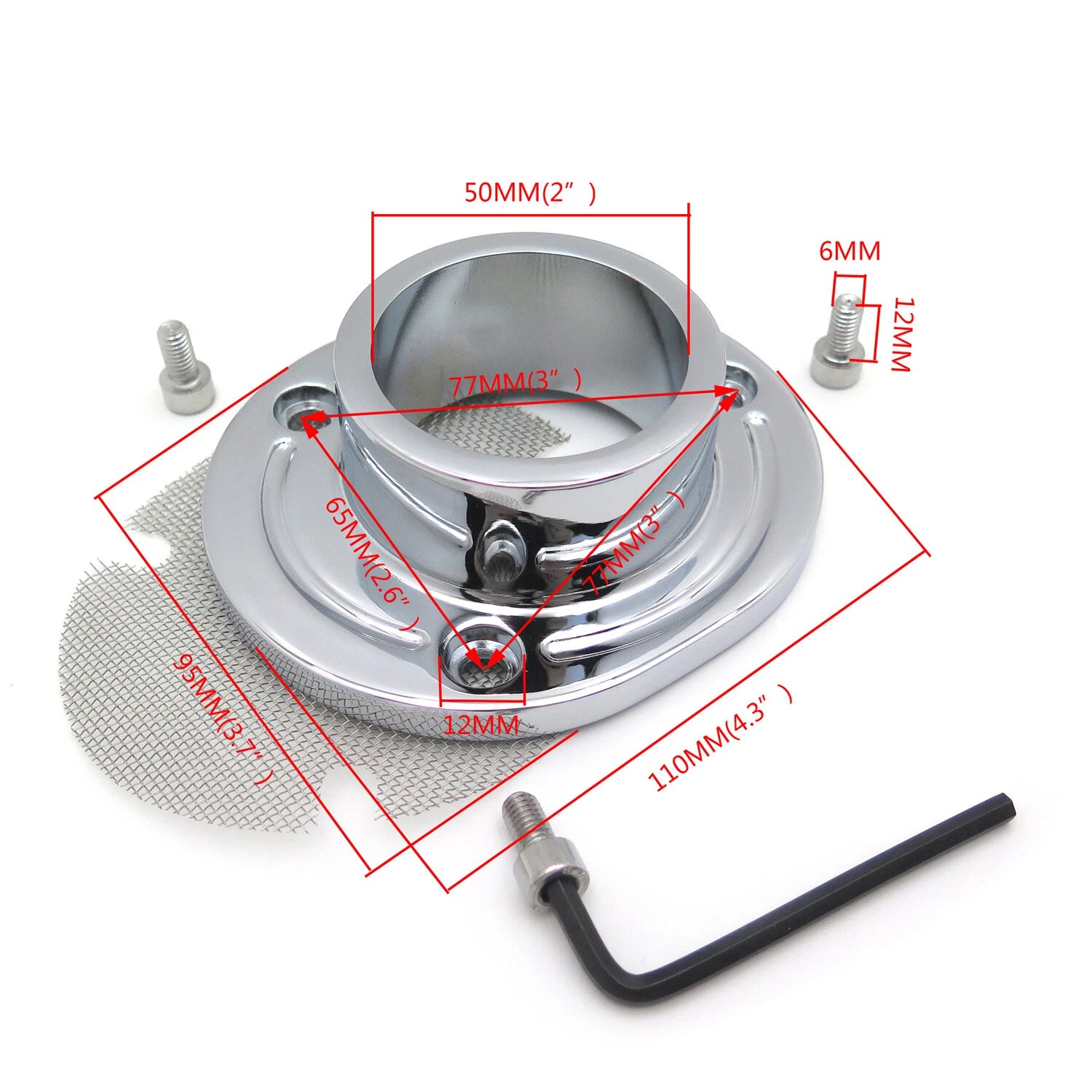 Custom Exhaust Pipe Power Tip for Honda XR650 XR650R (2000–2005)