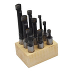 Set of 9 Carbide Tipped Boring Bars for Lathe (1/2" Shank)