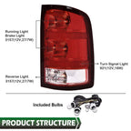 Rear Tail Light Brake Lamp for GMC Sierra 1500 2500 3500 (2007–2013)