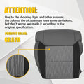 2X Bottom Seat Covers for Toyota Tundra (2014–2021) Gray Black Cloth