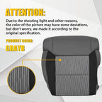 2X Bottom Seat Covers for Toyota Tundra (2014–2021) Gray Black Cloth